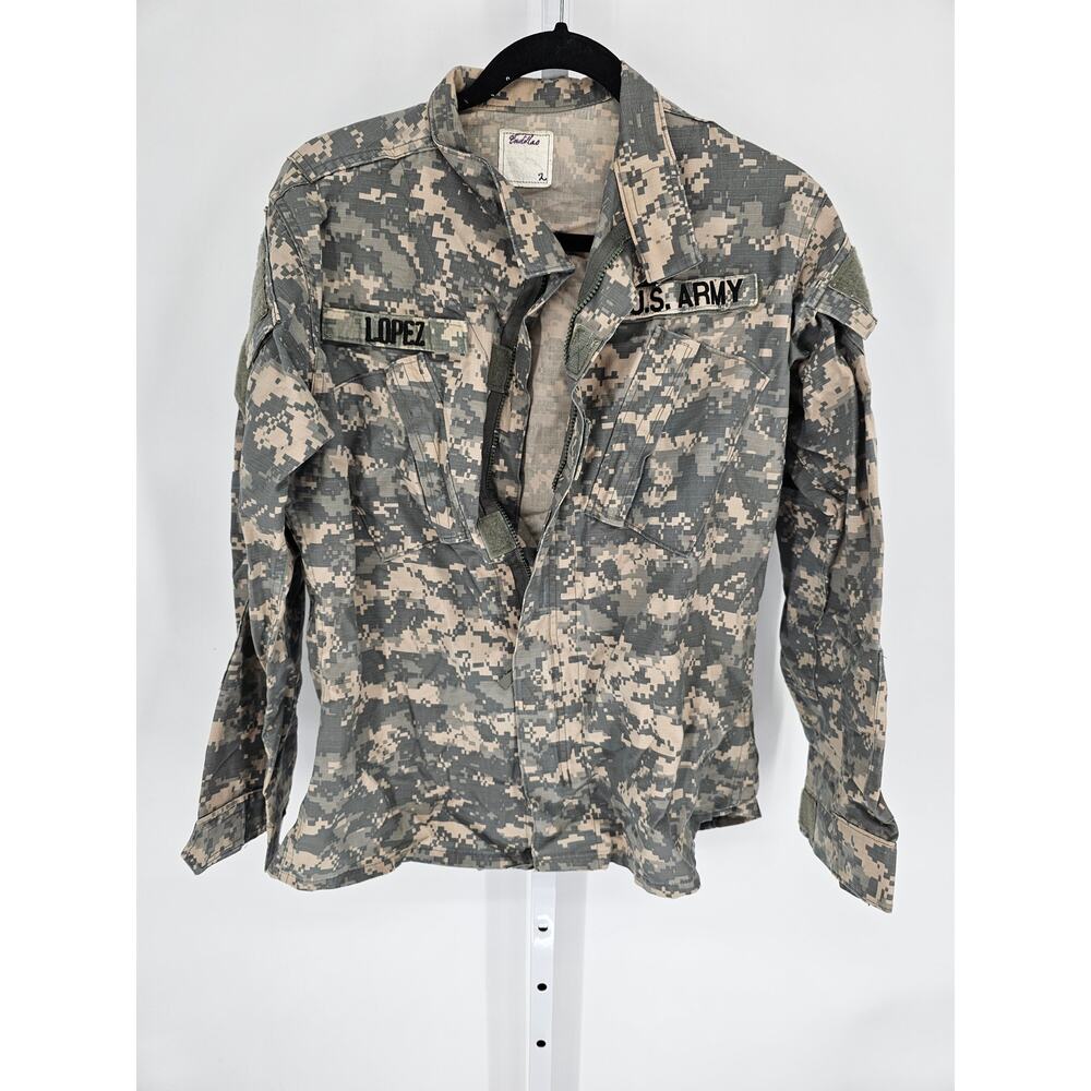 Men's Green Camo U.S. Army Lopez Long Sleeve Full-Zip Jacket Size L